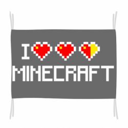 Прапор Я люблю Minecraft - PrintSalon