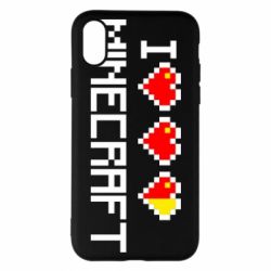 Чохол для iPhone X/Xs Я люблю Minecraft - PrintSalon