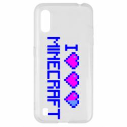 Чохол для Samsung A01 / M01 Я люблю Minecraft - PrintSalon
