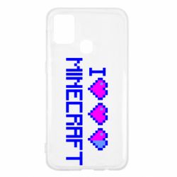 Чохол для Samsung M31 Я люблю Minecraft - PrintSalon