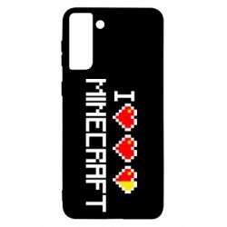 Чохол для Samsung S21+ Я люблю Minecraft - PrintSalon