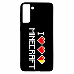 Чохол для Samsung S21 Ultra Я люблю Minecraft - PrintSalon