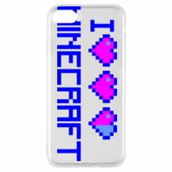 Чохол для iPhone 7 Я люблю Minecraft - PrintSalon