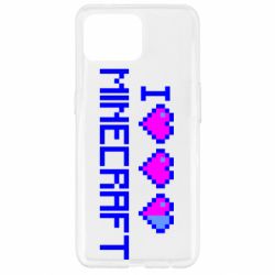 Чохол для Oppo Reno 4 Lite Я люблю Minecraft - PrintSalon