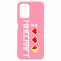 Чохол для Xiaomi Redmi Note 10 Я люблю Minecraft - PrintSalon