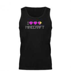Майка чоловіча Я люблю Minecraft - PrintSalon