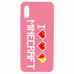 Чохол для Xiaomi Redmi 9a Я люблю Minecraft - PrintSalon