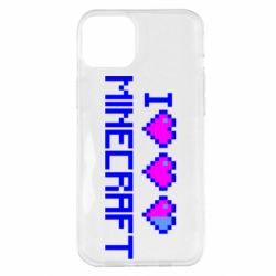 Чохол для iPhone 14 Plus Я люблю Minecraft - PrintSalon