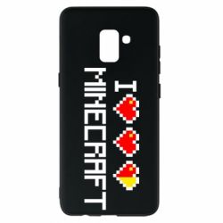 Чохол для Samsung A8+ 2018 Я люблю Minecraft - PrintSalon