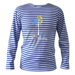 Тельняшка с длинным рукавом Я люблю Україну дерево - PrintSalon