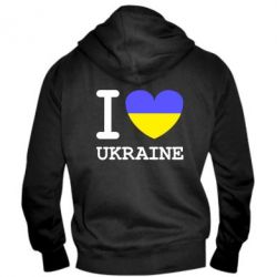 Мужское худи на молнии Я люблю Україну - PrintSalon