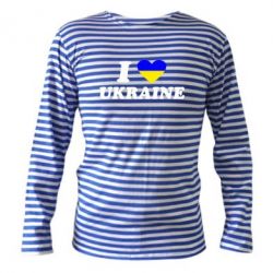 Тельняшка с длинным рукавом Я люблю Украину - PrintSalon