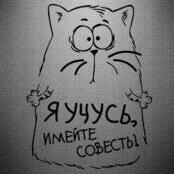 Наклейка Я учусь, имейте совесть - PrintSalon