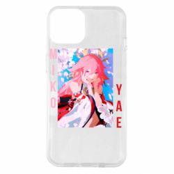Чехол для iPhone 14 Yae Miko art - PrintSalon