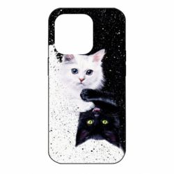 Чехол для iPhone 14 Pro Yin and Yang cats