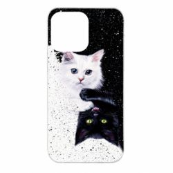 Чехол для iPhone 14 Pro Max Yin and Yang cats