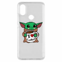 Чехол для Xiaomi Mi A2 Yoda and a mug with the inscription I love coffee - PrintSalon