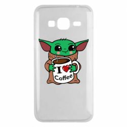 Чехол для Samsung J3 2016 Yoda and a mug with the inscription I love coffee - PrintSalon