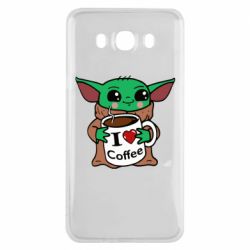 Чехол для Samsung J7 2016 Yoda and a mug with the inscription I love coffee