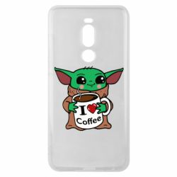 Чехол для Meizu Note 8 Yoda and a mug with the inscription I love coffee - PrintSalon
