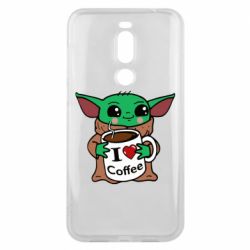 Чехол для Meizu X8 Yoda and a mug with the inscription I love coffee - PrintSalon