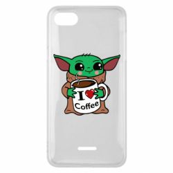 Чехол для Xiaomi Redmi 6A Yoda and a mug with the inscription I love coffee - PrintSalon