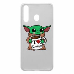 Чехол для Samsung A60 Yoda and a mug with the inscription I love coffee - PrintSalon