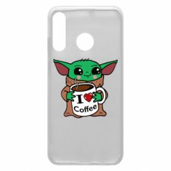 Чехол для Huawei P30 Lite Yoda and a mug with the inscription I love coffee - PrintSalon