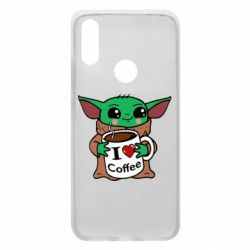 Чехол для Xiaomi Redmi 7 Yoda and a mug with the inscription I love coffee - PrintSalon