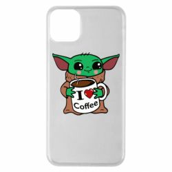 Чехол для iPhone 11 Pro Max Yoda and a mug with the inscription I love coffee - PrintSalon