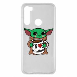 Чехол для Xiaomi Redmi Note 8 Yoda and a mug with the inscription I love coffee - PrintSalon