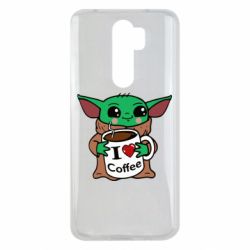 Чехол для Xiaomi Redmi Note 8 Pro Yoda and a mug with the inscription I love coffee - PrintSalon