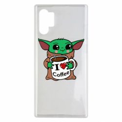 Чехол для Samsung Note 10 Plus Yoda and a mug with the inscription I love coffee - PrintSalon