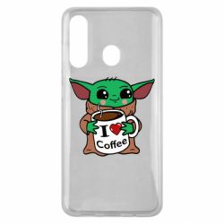 Чехол для Samsung M40 Yoda and a mug with the inscription I love coffee - PrintSalon