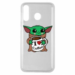 Чехол для Samsung M30 Yoda and a mug with the inscription I love coffee - PrintSalon