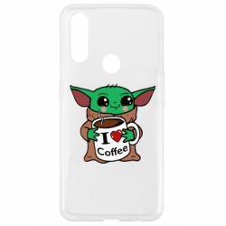 Чехол для Oppo A31 Yoda and a mug with the inscription I love coffee - PrintSalon