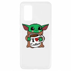 Чехол для Samsung A32 4G Yoda and a mug with the inscription I love coffee - PrintSalon