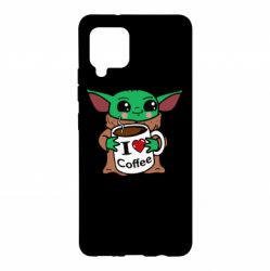 Чехол для Samsung A42 5G Yoda and a mug with the inscription I love coffee - PrintSalon
