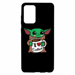 Чехол для Samsung A72 5G Yoda and a mug with the inscription I love coffee - PrintSalon