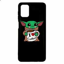 Чехол для Samsung M51 Yoda and a mug with the inscription I love coffee - PrintSalon