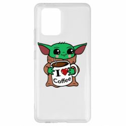 Чехол для Samsung S10 Lite Yoda and a mug with the inscription I love coffee - PrintSalon