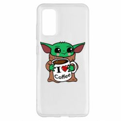Чехол для Samsung S20 Yoda and a mug with the inscription I love coffee - PrintSalon