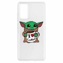 Чехол для Samsung S20 FE Yoda and a mug with the inscription I love coffee - PrintSalon