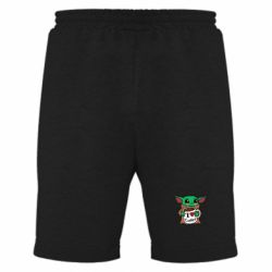 Мужские шорты Yoda and a mug with the inscription I love coffee - PrintSalon