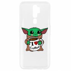 Чехол для Oppo A5/A9 2020 Yoda and a mug with the inscription I love coffee