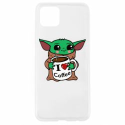 Чехол для Oppo A92s Yoda and a mug with the inscription I love coffee - PrintSalon