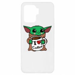 Чехол для Oppo Reno 5 Lite Yoda and a mug with the inscription I love coffee - PrintSalon