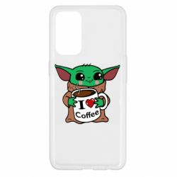 Чехол для Oppo Reno 5 4G Yoda and a mug with the inscription I love coffee - PrintSalon