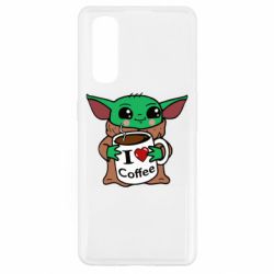 Чехол для Oppo Find X2 Yoda and a mug with the inscription I love coffee - PrintSalon