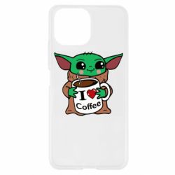 Чехол для Xiaomi Mi11 Lite Yoda and a mug with the inscription I love coffee - PrintSalon